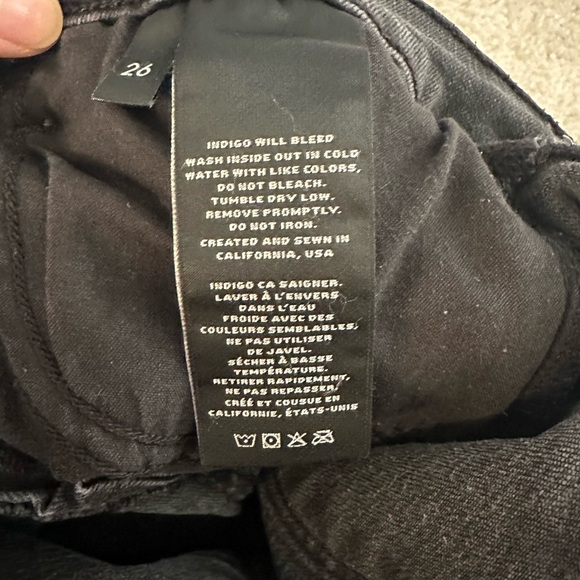 J Brand Black Distressed Cigarette Leg Denim - Sz 26 - Picture 8 of 11